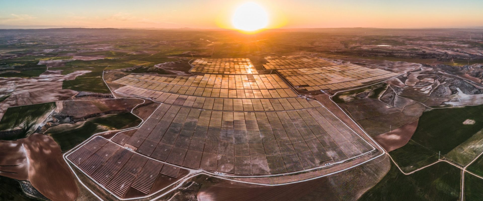 solar panels on solar farm