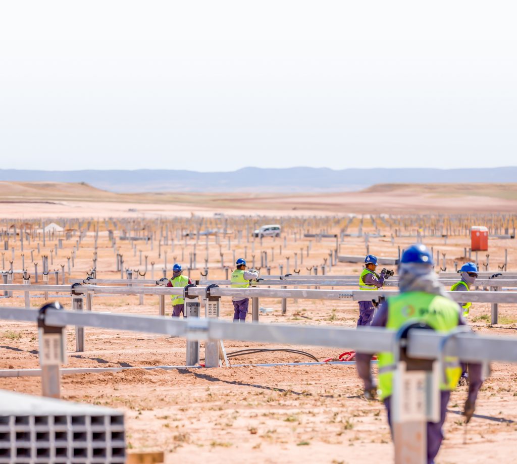 solar field construction