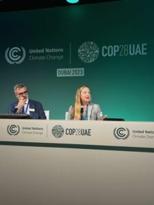 Alyssa Edwards speaking at COP28